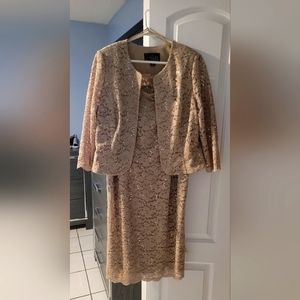 ALEX EVENINGS, BEIGE COLOR, FOR A WEDDING